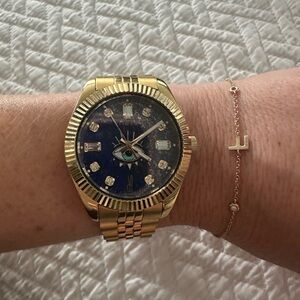 Timex X Jacquie Aiche Collaboration 36mm evil eye sapphire dial watch